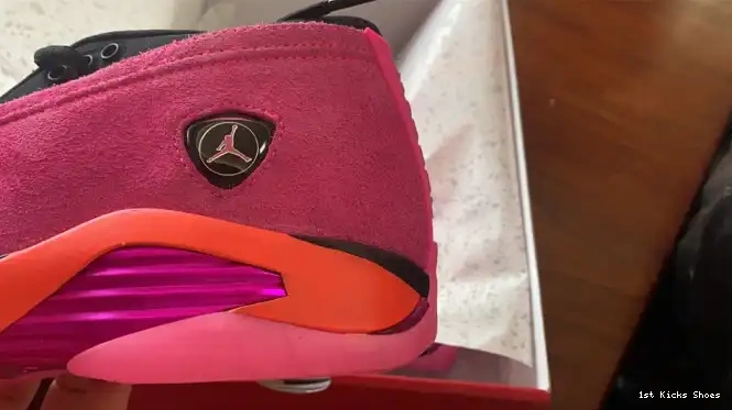 1st Kicks Shoes Pink DH4121-600 (W) Retro Shocking 14 Jordan Low 0514